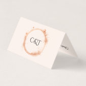 Elegante Peach Sparkle Wedding Script Kalligrafie Kaart (Achterkant)