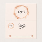 Elegante Peach Sparkle Wedding Script Kalligrafie Kaart (Buitenkant ongevouwen)