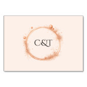 Elegante Peach Sparkle Wedding Script Kalligrafie Kaart (Achterkant)