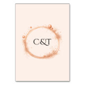 Elegante Peach Sparkle Wedding Script Kalligrafie Kaart (Achterkant)