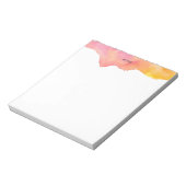 Elegante Peach Waterverf Splash gepersonaliseerd Notitieblok (Linkerzijde)