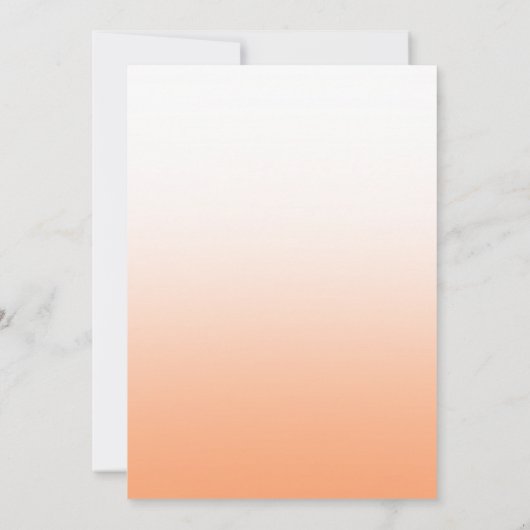 Elegante Peach Wedding Zittinglijst (Achterkant)