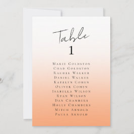 Elegante Peach Wedding Zittinglijst