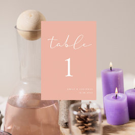 Elegante Peach Zomer Bruiloft Kaart