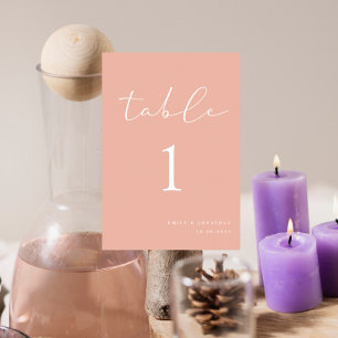 Elegante Peach Zomer Bruiloft Kaart