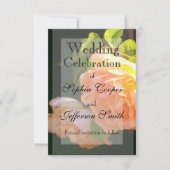 Elegante Peachy oranje Rozen Save The Date (Voorkant)