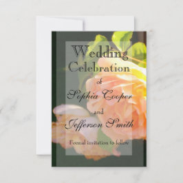 Elegante Peachy oranje Rozen Save The Date