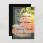 Elegante Peachy oranje Rozen Save The Date (Voorkant / Achterkant)