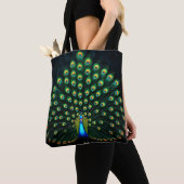 Elegante Peacock Canvas tas (Dichtbij)