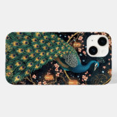Elegante Peacock Cherry Blossom Art Case-Mate iPhone Case (Achterkant (horizontaal))