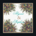 Elegante Peacock Feather bruiloft uitnodiging 2<br><div class="desc">Formele en heldere smaragdgroene, bruingouden en blauwgroen blauwe pauwenveren pauw bruiloft uitnodiging is gemakkelijk aan te passen voor uw bruiloft / evenement door het toevoegen van uw bruiloft / evenement gegevens, lettertype stijl, lettergrootte en kleur en formulering. Als u wilt dat alle coördinerende items die voor u zijn ontworpen (Save-the-Date,...</div>