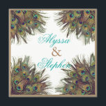 Elegante Peacock Feather bruiloft uitnodiging 2<br><div class="desc">Formele en heldere smaragdgroene, bruingouden en blauwgroen blauwe pauwenveren pauw bruiloft uitnodiging is gemakkelijk aan te passen voor uw bruiloft / evenement door het toevoegen van uw bruiloft / evenement gegevens, lettertype stijl, lettergrootte en kleur en formulering. Als u wilt dat alle coördinerende items die voor u zijn ontworpen (Save-the-Date,...</div>