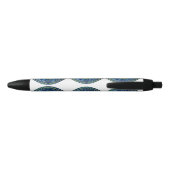 Elegante Peacock Feather Mandala Rode Inkt Pen (Achterkant)