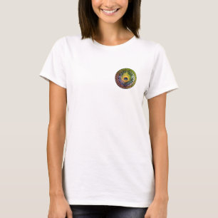 Elegante Peacock Feather Mandala T-shirt