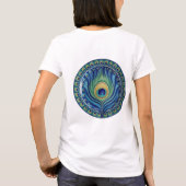 Elegante Peacock Feather Mandala T-shirt (Achterkant)