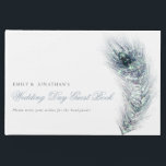 Elegante Peacock Feather Trouwdag Gastenboek<br><div class="desc">Elegante Peacock Feather Trouwdag. Personaliseer eenvoudig de tekst op de voor- en achterkant en de rug naar uw eigen wensen.</div>
