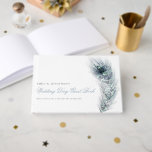 Elegante Peacock Feather Trouwdag Gastenboek<br><div class="desc">Elegante Peacock Feather Trouwdag. Personaliseer eenvoudig de tekst op de voor- en achterkant en de rug naar uw eigen wensen.</div>