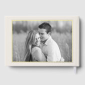 Elegante Peacock foto bruiloft gastenboek (Achterkant)