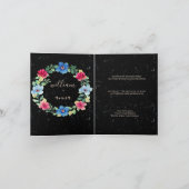 Elegante Peacock Garden bruiloft uitnodiging (Binnen)