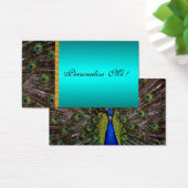 Elegante Peacock Kaart Save the Date Mint Green Co (Bureau)