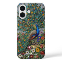 Elegante Peacock Mozaïek Telefoonhoes