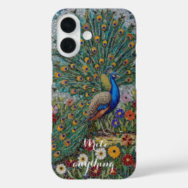 Elegante Peacock Mozaïek Telefoonhoes iPhone 16 Hoesje