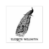 Elegante Peacock op een taknaam Zelfinktende Stempel (Design)