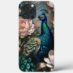 Elegante Peacock Pink Peonies Case-Mate iPhone Case