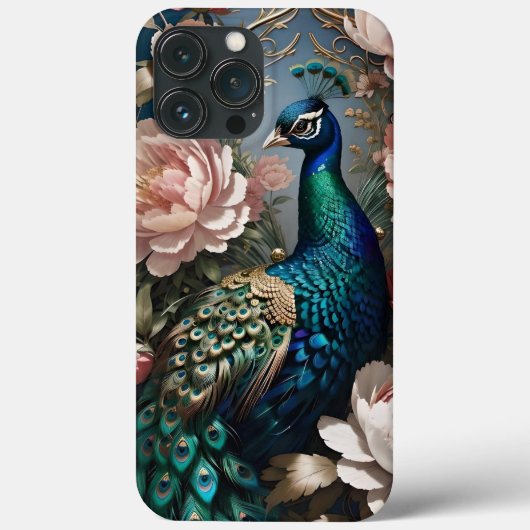 Elegante Peacock Pink Peonies Case-Mate iPhone Case (Achterkant)