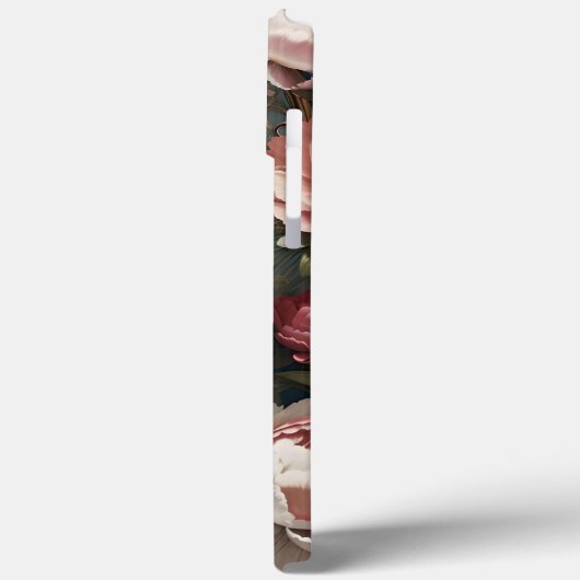 Elegante Peacock Pink Peonies Case-Mate iPhone Case (Achterkant / Links)