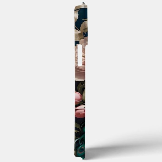 Elegante Peacock Pink Peonies Case-Mate iPhone Case (Achterkant / Rechts)