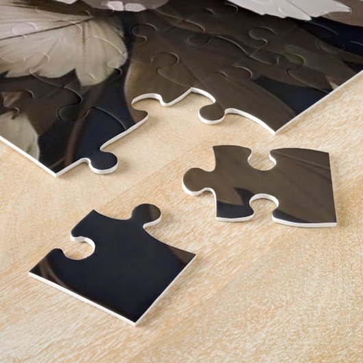 Elegante Peacock Pink Peonies Legpuzzel (Zijkant)