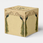 Elegante  Peacock Posh Bruiloft Favor Box Bedankdoosjes (Achterkant)