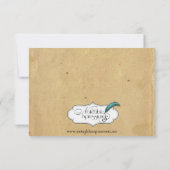 Elegante  Peacock Posh bruiloft receptie Kaart (Achterkant)