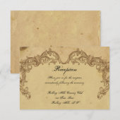 Elegante  Peacock Posh bruiloft receptie Kaart (Voorkant / Achterkant)