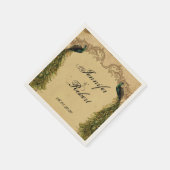 Elegante  Peacock Posh bruiloft servet (Hoek)