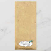 Elegante  Peacock Posh Wedding Menu (Achterkant)