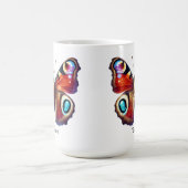 Elegante Peacock Vlinder Wrap Magische Mok (Midden)