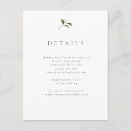 Elegante Pear Blossom Bruiloft Portret Informatiekaartje