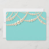 Elegante Pearl Birthday Dinner Invitation Kaart (Achterkant)
