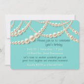 Elegante Pearl Birthday Dinner Invitation Kaart (Voorkant)
