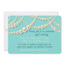 Elegante Pearl Birthday Dinner Invitation