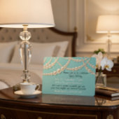 Elegante Pearl Birthday Dinner Invitation Kaart