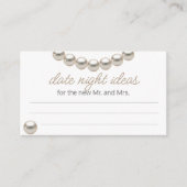 Elegante Pearl Date nachtelijke ideeën Informatiekaartje (Voorkant)