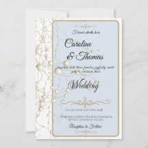 Elegante Pearl Gold Script Wedding Romantische Par