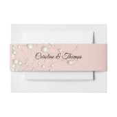 Elegante Pearl Gold Script Wedding Romantische Par Uitnodigingen Wikkel (Voorkant Voorbeeld)