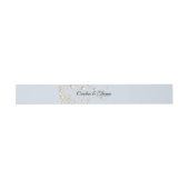 Elegante Pearl Gold Script Wedding Romantische Par Uitnodigingen Wikkel (Vlak)
