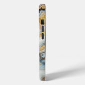 Elegante Pearl Golden Agate Custom Monogram Case-Mate iPhone Case (Achterkant / Links)