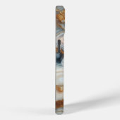 Elegante Pearl Golden Agate Custom Monogram Case-Mate iPhone Case (Achterkant / Rechts)