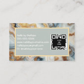 Elegante Pearl Golden Agate Custom Monogram Visitekaartje (Achterkant)